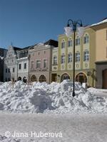 Bruntál, Nám. Míru, zima